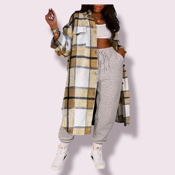 Tops - Fashion Plaid Jacket top